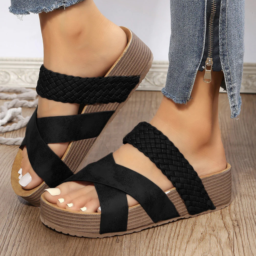 Nova – PU Leather Slip-On Sandals