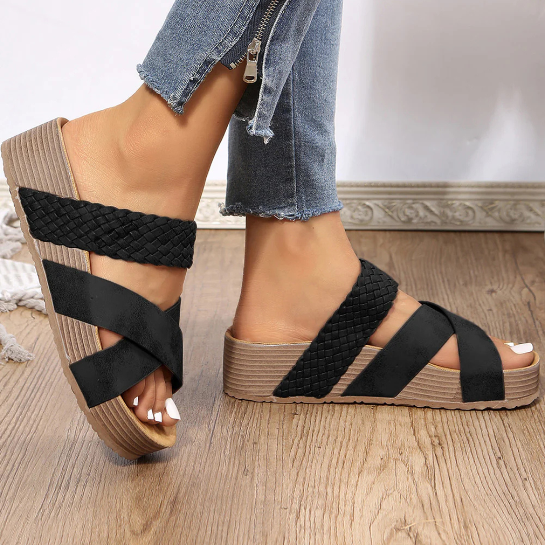Nova – PU Leather Slip-On Sandals