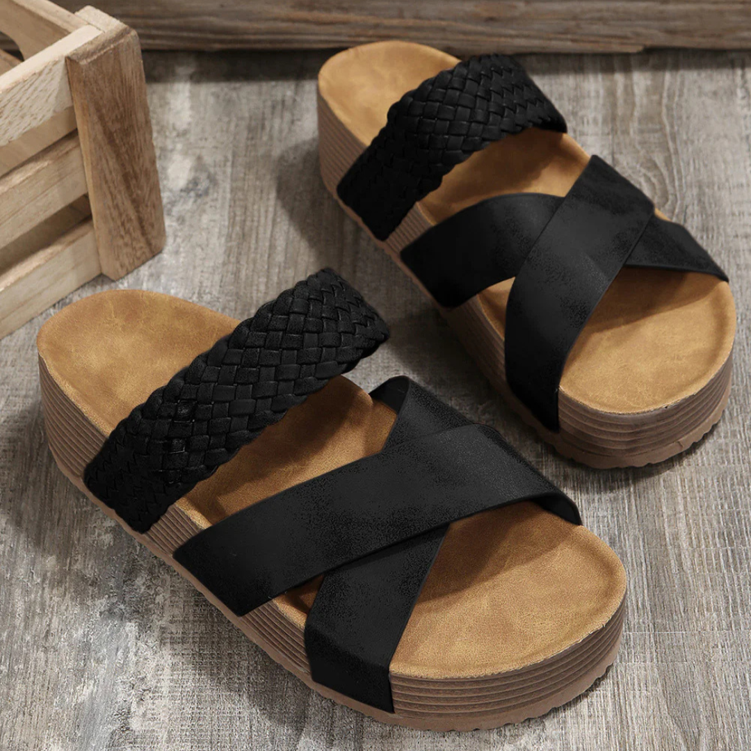 Nova – PU Leather Slip-On Sandals