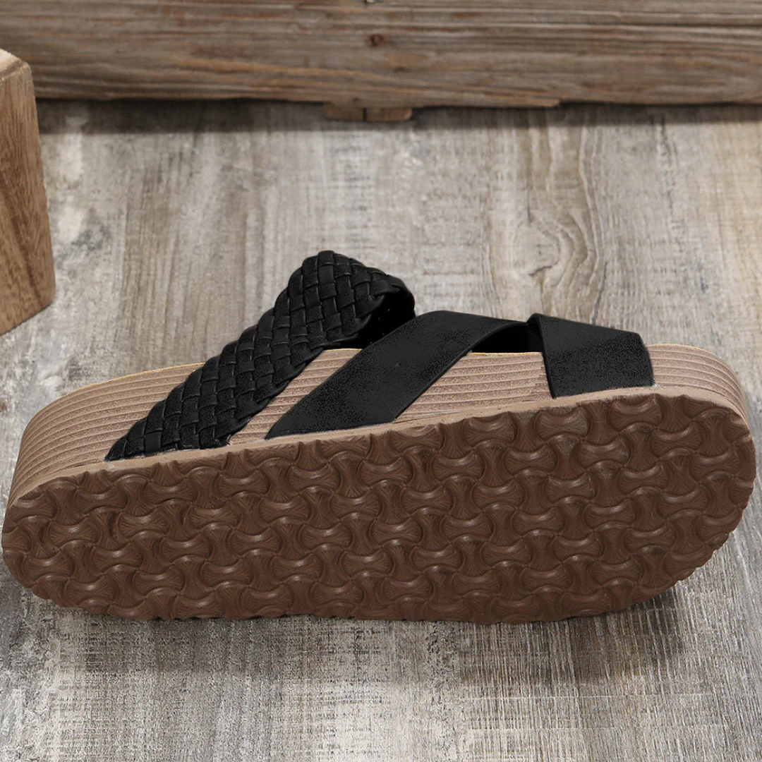 Nova – PU Leather Slip-On Sandals