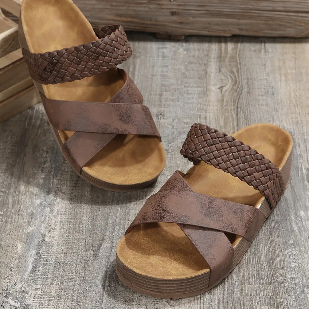 Nova – PU Leather Slip-On Sandals