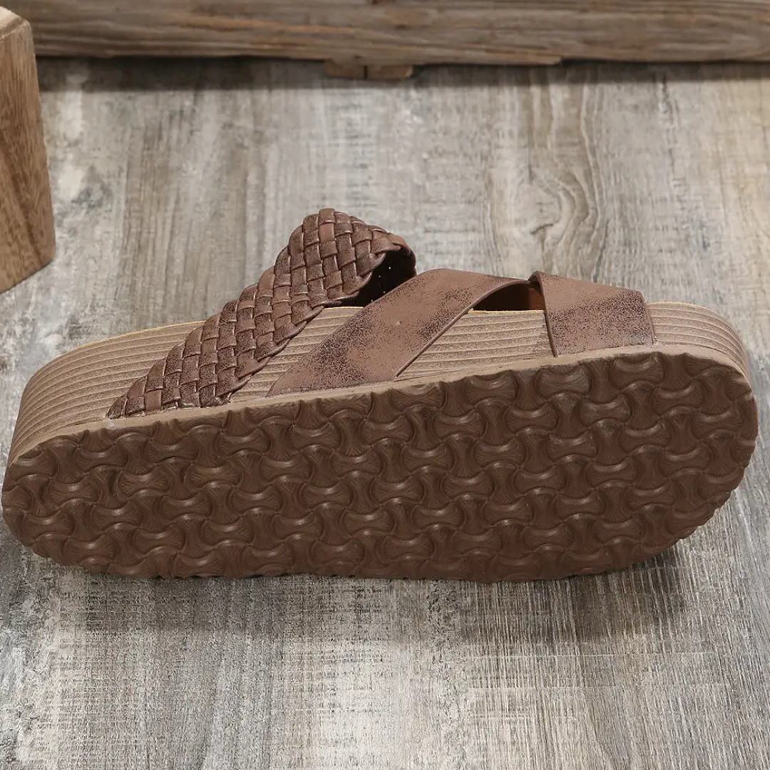 Nova – PU Leather Slip-On Sandals