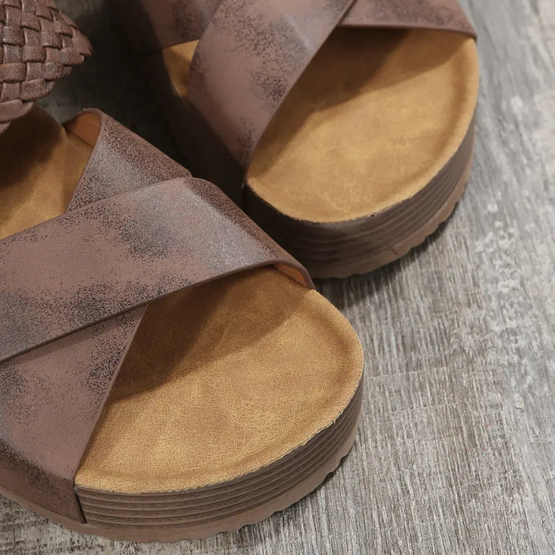 Nova – PU Leather Slip-On Sandals