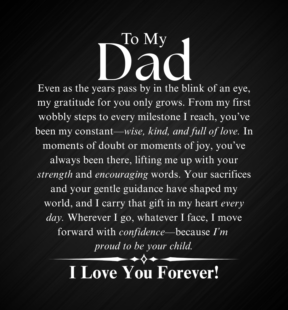 To My Dad - Openwork Watch