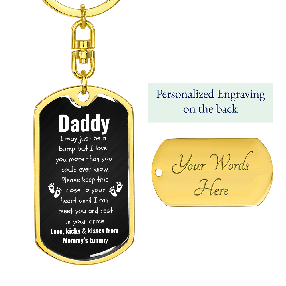 To My Daddy - Graphic Dog Tag Keychain