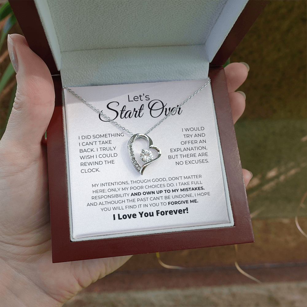 Let's Start Over - Apology Gift For Her - Forever Love Necklace