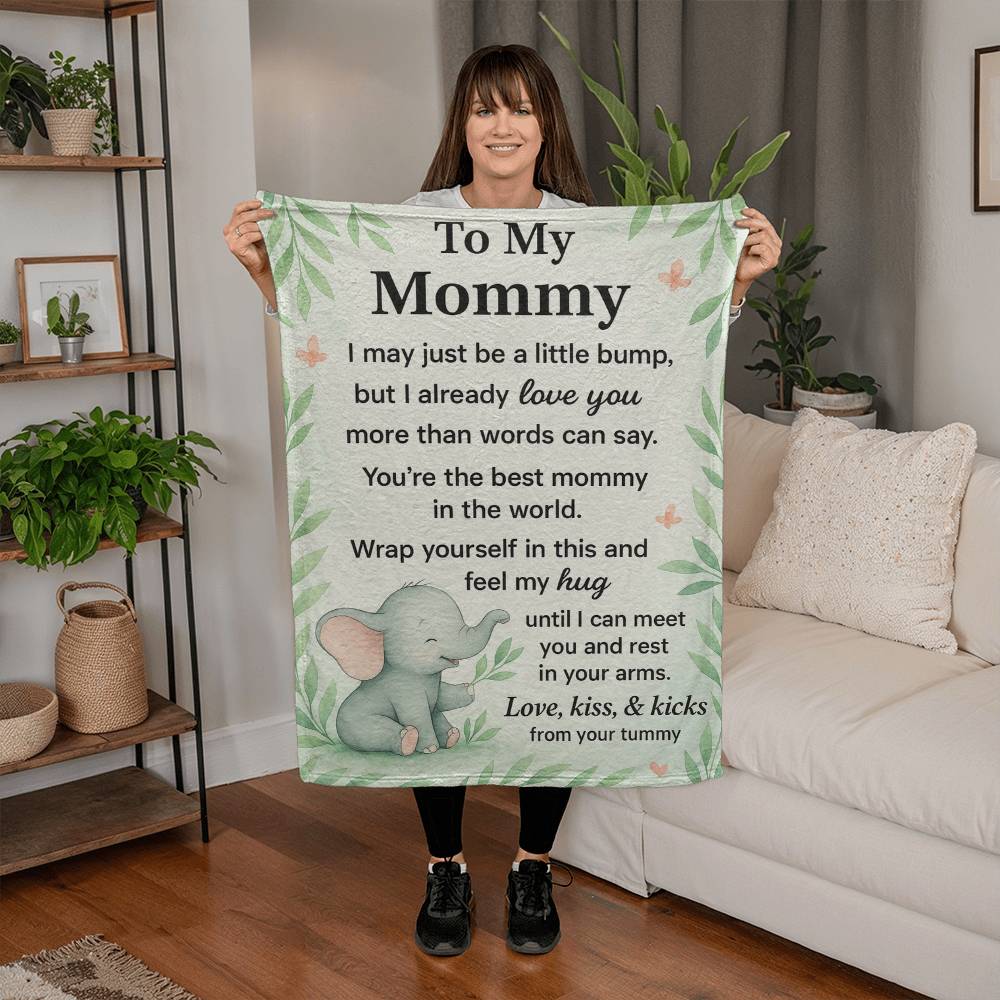 To My Mommy - I Already Love You - Coral Fleece Blanket