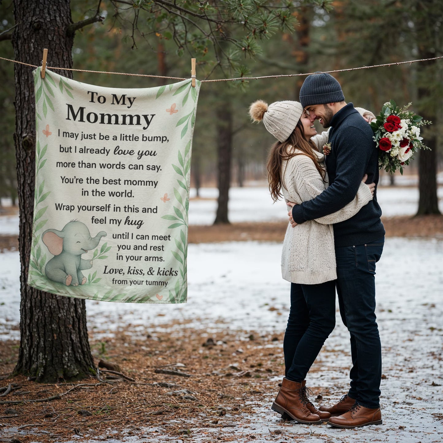 To My Mommy - I Already Love You - Coral Fleece Blanket