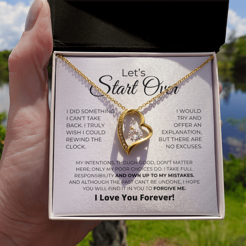 Let's Start Over - Apology Gift For Her - Forever Love Necklace