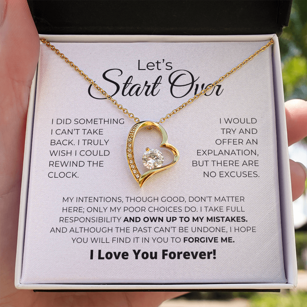 Let's Start Over - Apology Gift For Her - Forever Love Necklace