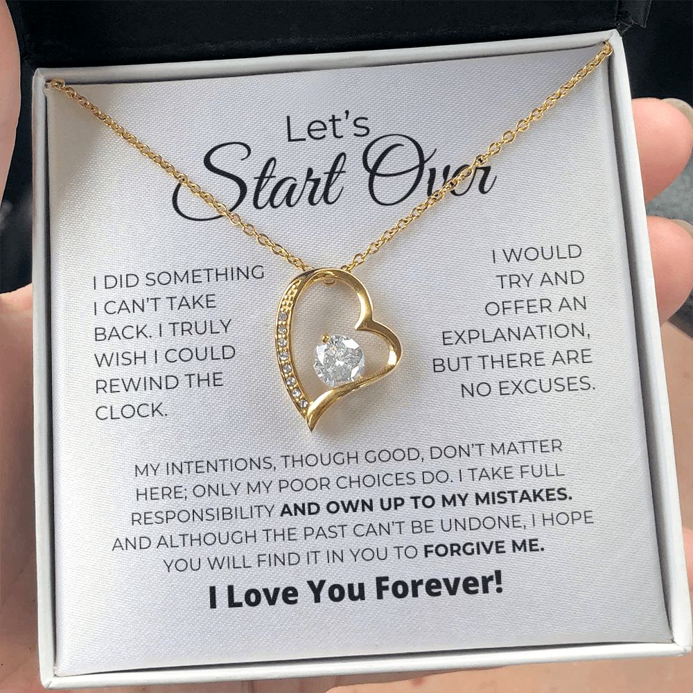 Let's Start Over - Apology Gift For Her - Forever Love Necklace