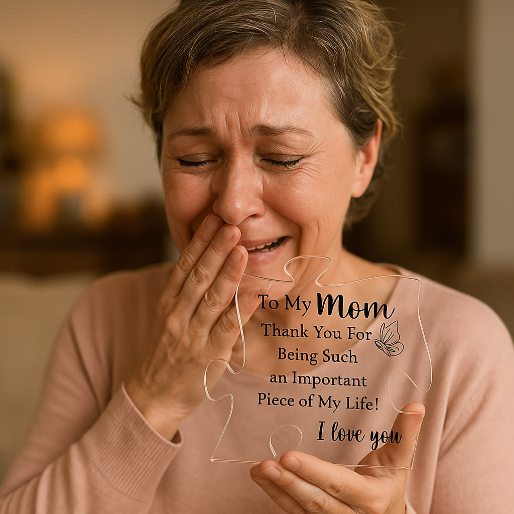 To My Mom - Printed Acrylic Puzzle Plaque