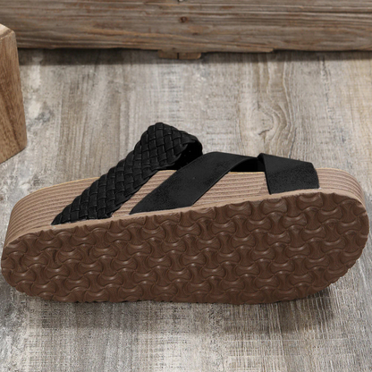 Nova – PU Leather Slip-On Sandals