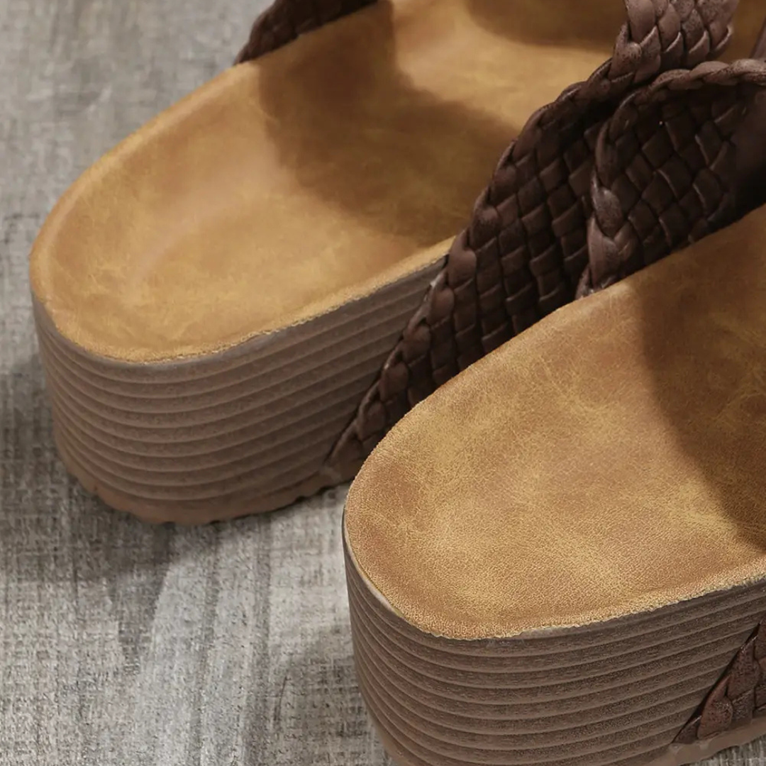 Nova – PU Leather Slip-On Sandals