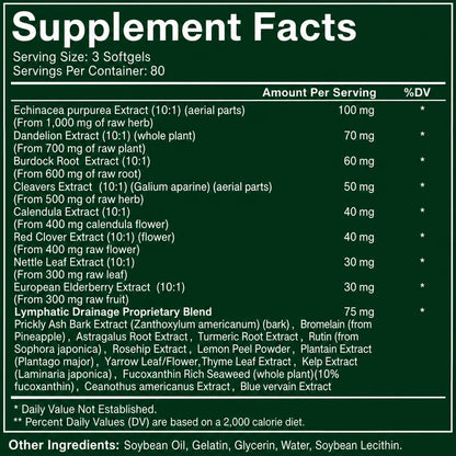 Lymphatic Drainage Softgels — Naturally Reduces Bloating & Puffiness from Within