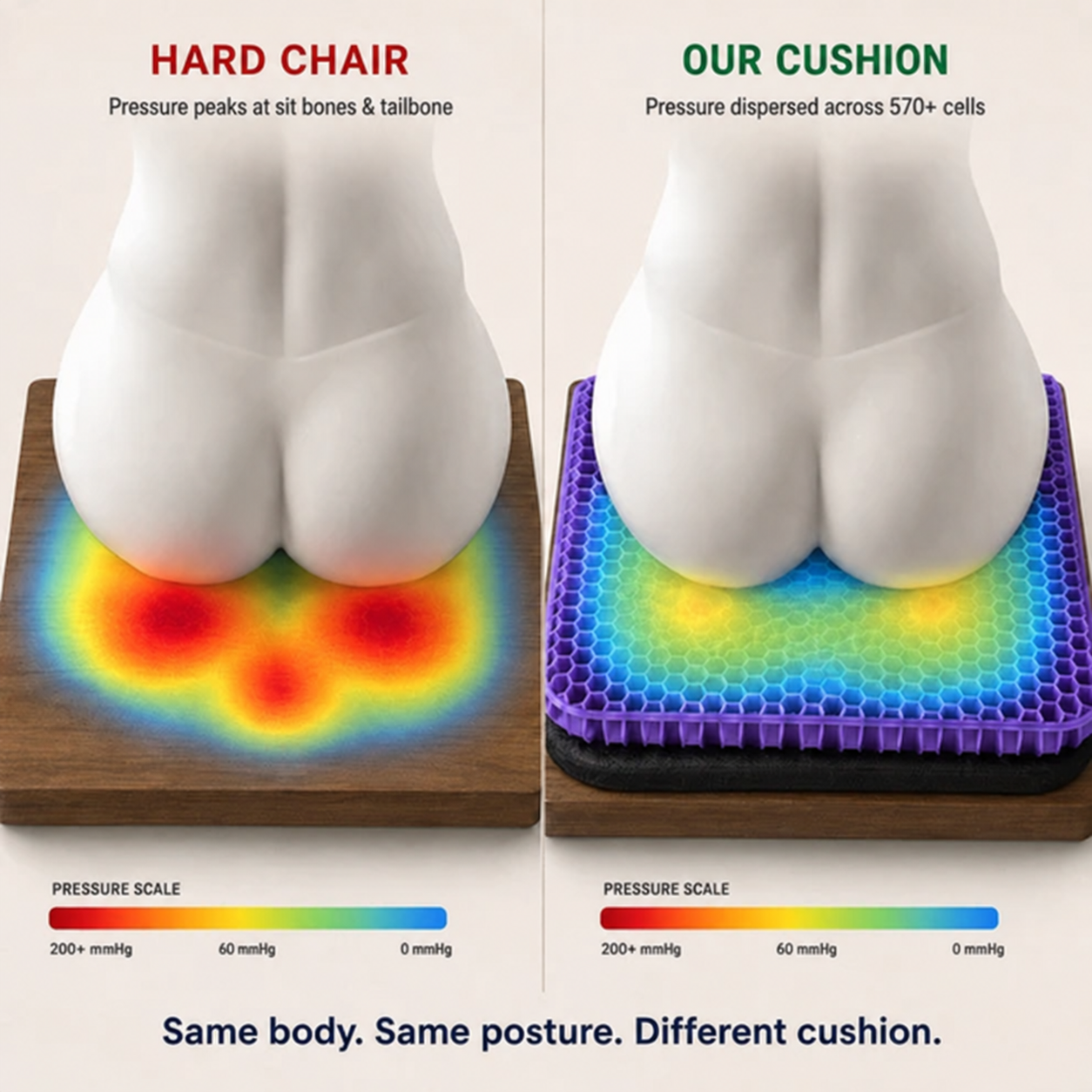 Sireli™ - Honeycomb Gel Seat Cushion