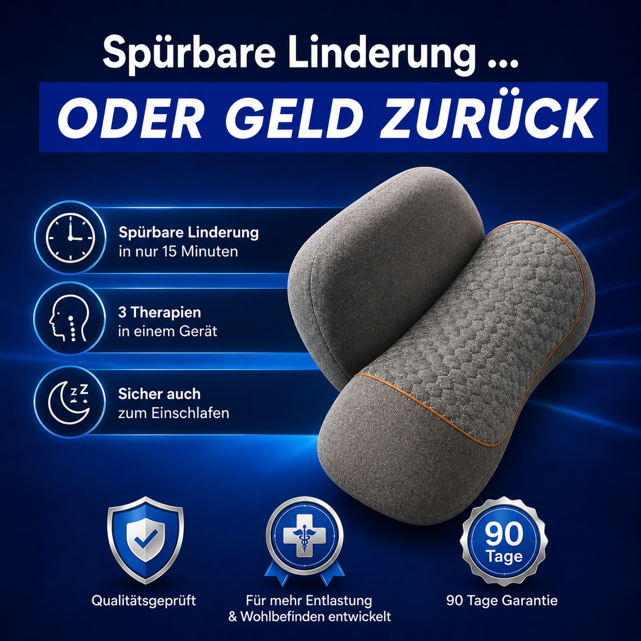 3-in-1 Nackenmassagekissen