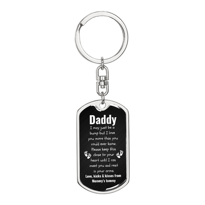 To My Daddy - Graphic Dog Tag Keychain