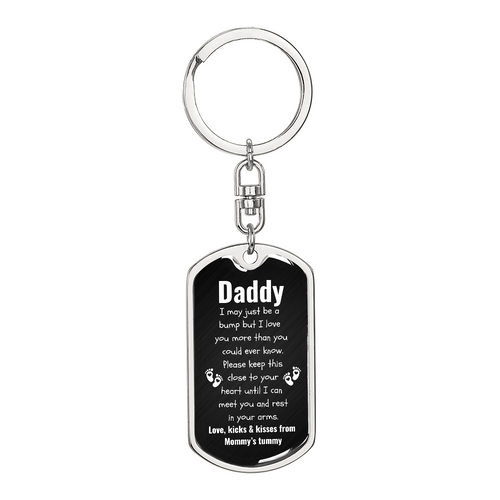 To My Daddy - Graphic Dog Tag Keychain