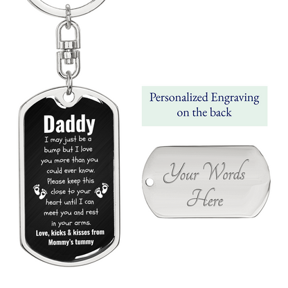 To My Daddy - Graphic Dog Tag Keychain