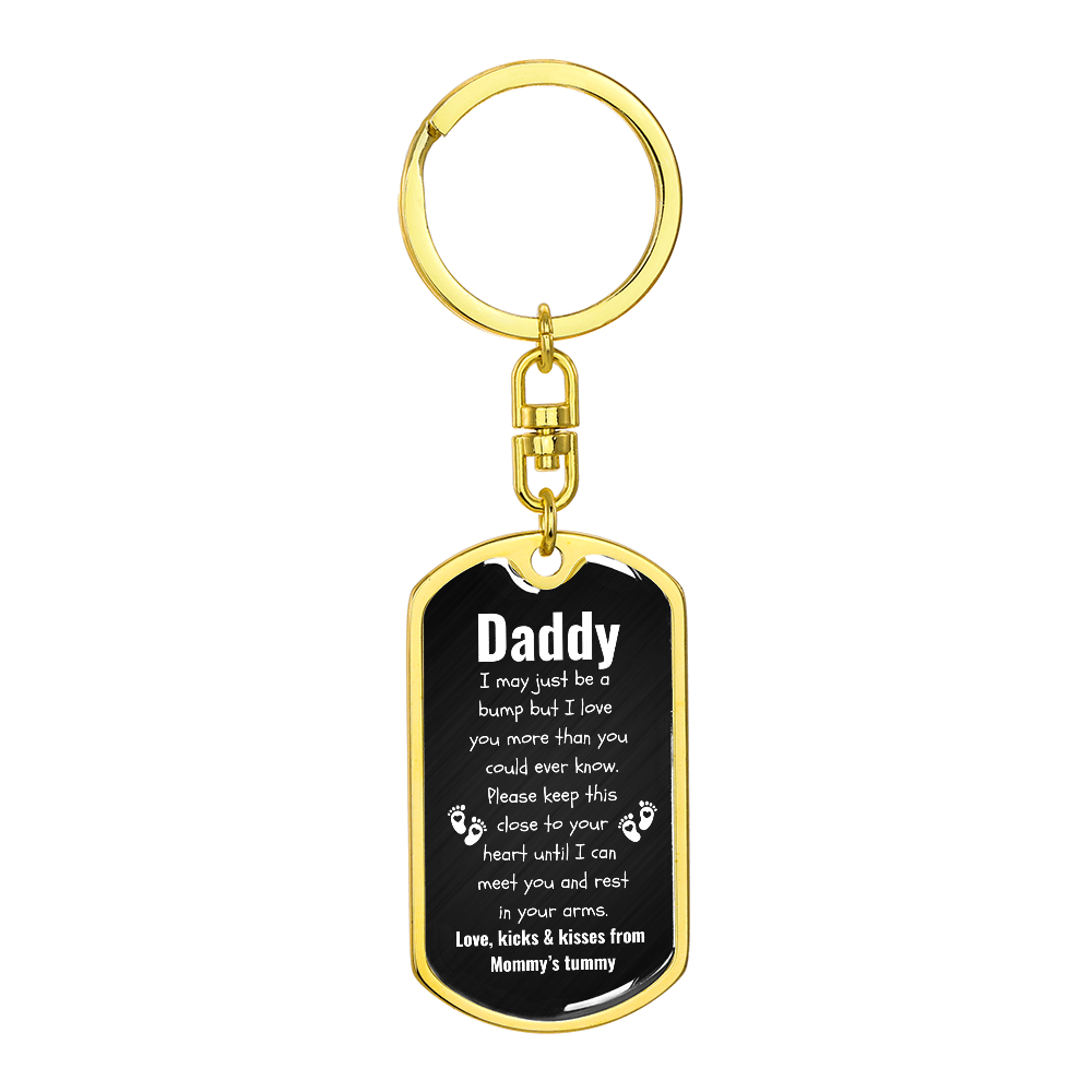 To My Daddy - Graphic Dog Tag Keychain