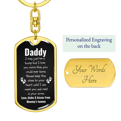 To My Daddy - Graphic Dog Tag Keychain