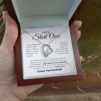 Let's Start Over - Apology Gift For Her - Forever Love Necklace
