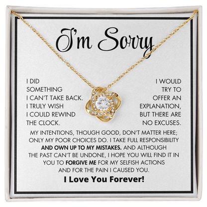 Apology Gift For Her - Love Knot Necklace