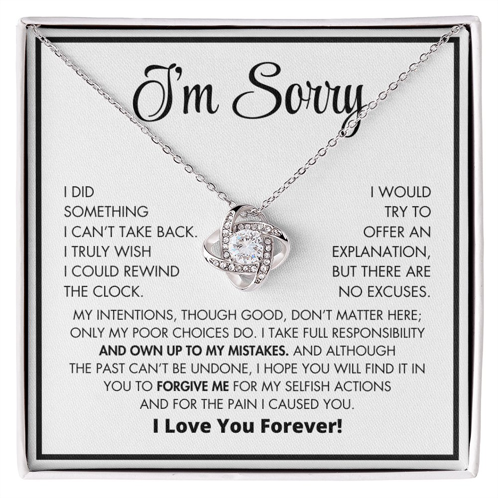 Apology Gift For Her - Love Knot Necklace
