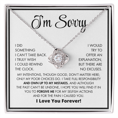 Apology Gift For Her - Love Knot Necklace