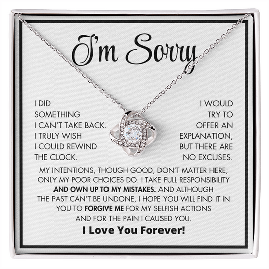 Apology Gift For Her - Love Knot Necklace
