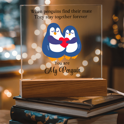 You Are My Penguin - Printed Square Acrylic Plaque