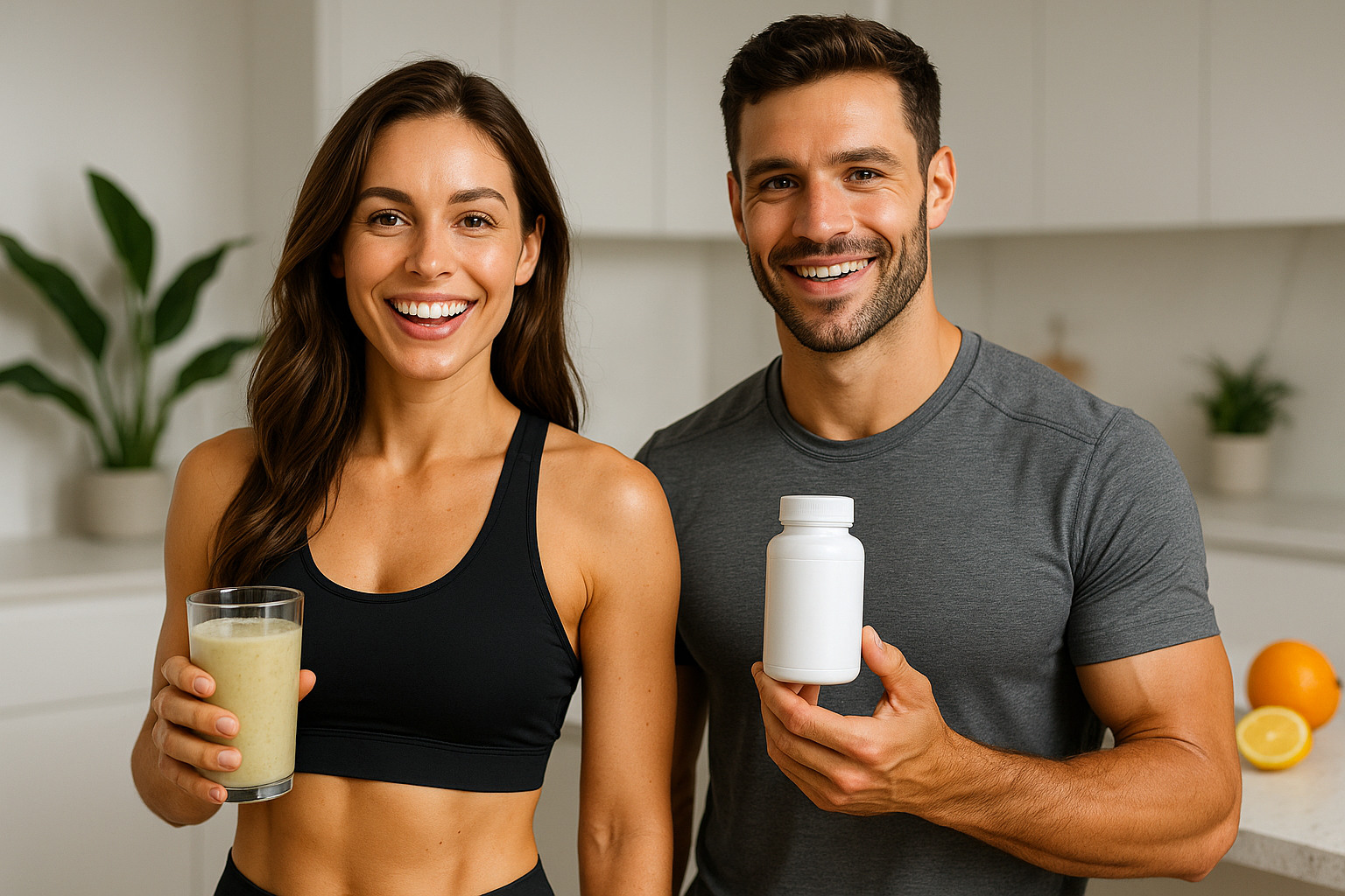 I need it to be for the supplement related store, no more than 2 people on the photo