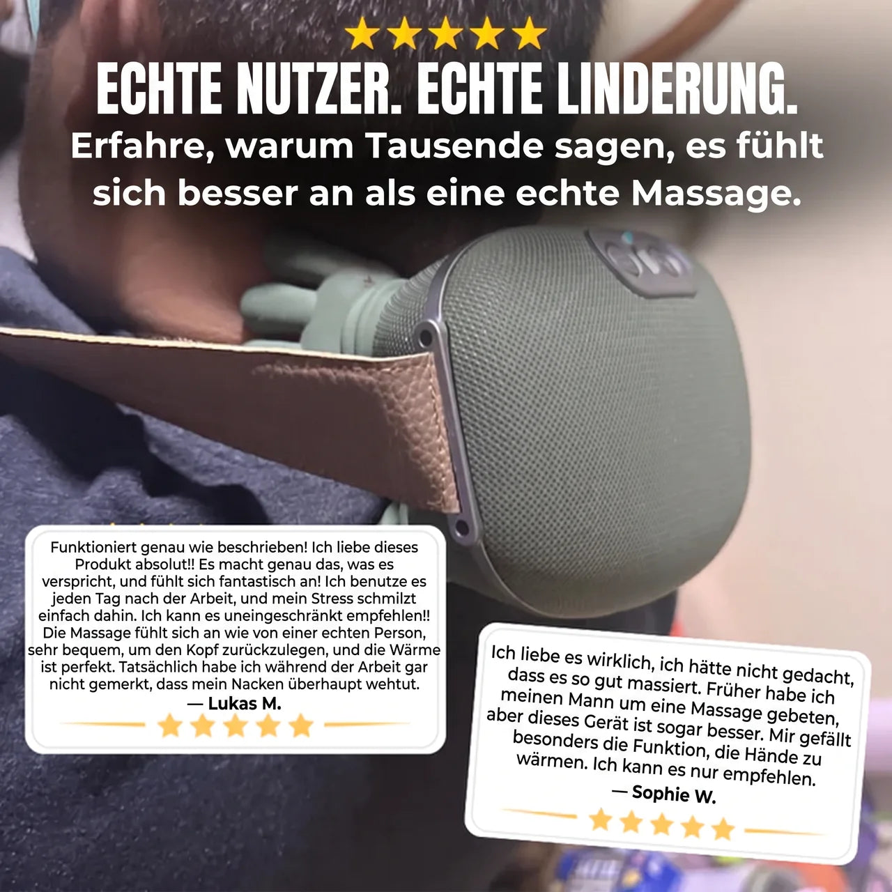 TouchéPro™ – Shiatsu-Nacken- und Rückenmassagegerät