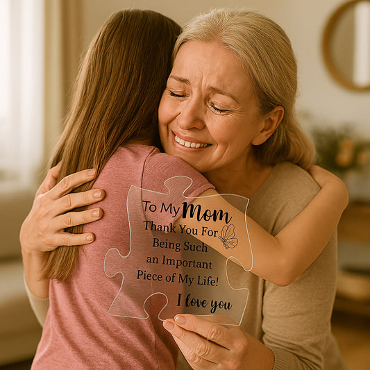 To My Mom - Printed Acrylic Puzzle Plaque