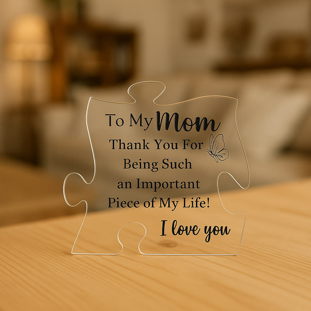 To My Mom - Printed Acrylic Puzzle Plaque