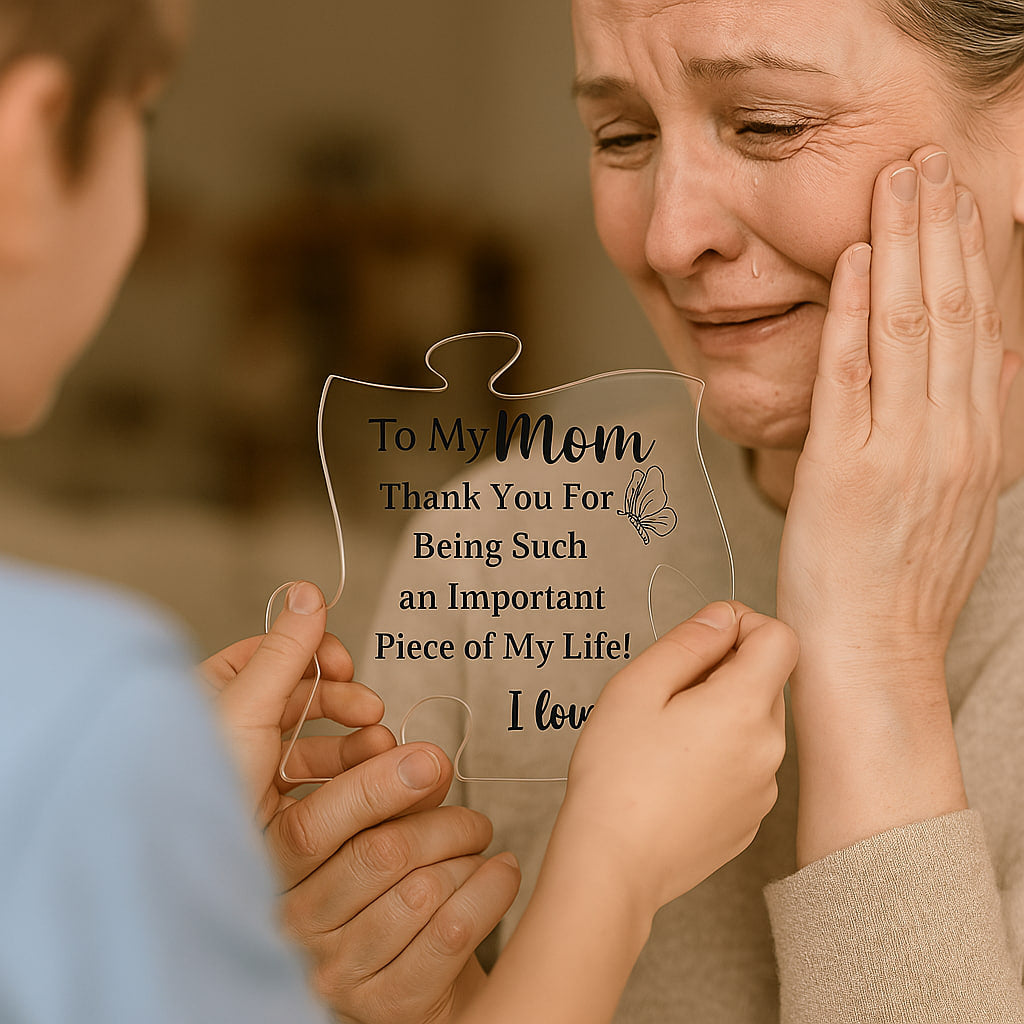 To My Mom - Printed Acrylic Puzzle Plaque