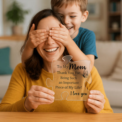 To My Mom - Printed Acrylic Puzzle Plaque